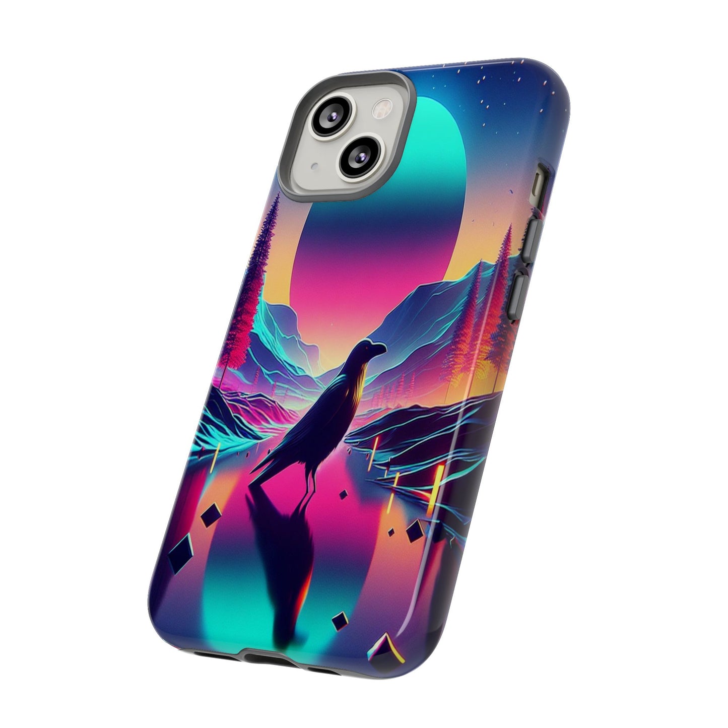 Celestial Horizon with Raven - Phone Case