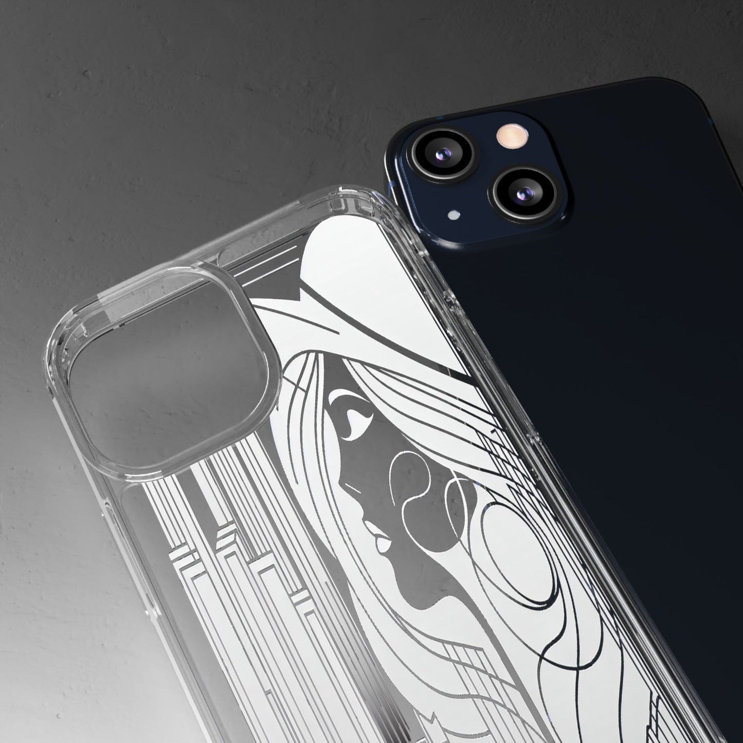 Transparent Silhouette of a Modern Vision Iphone Case Compatible With Iphone 16 15 14 - Clear Phone Cover