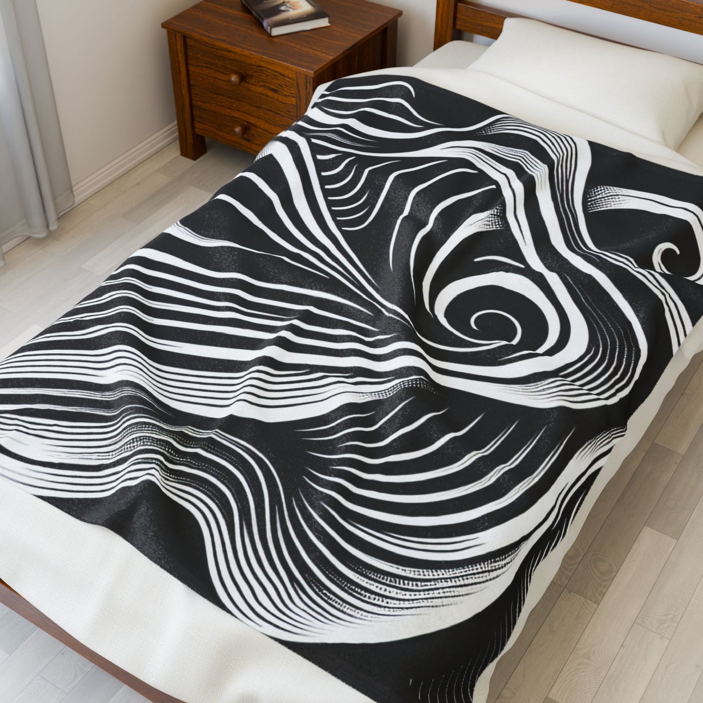 Flowing Curves Visuals - Plush Blanket