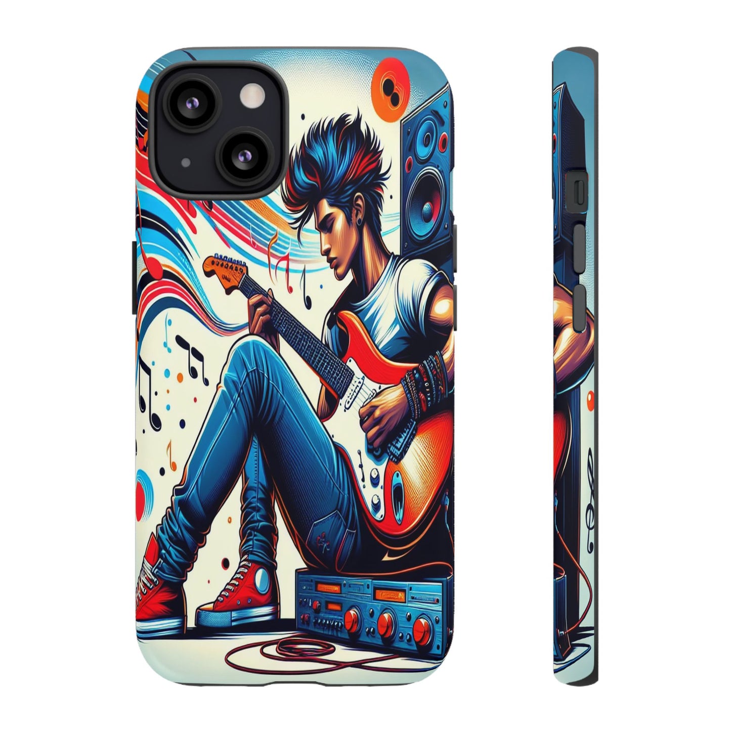 Protective Guitar Rhythms and Colorful Tunes Iphone Case Compatible With Iphone 16 15 14 - Phone Cover