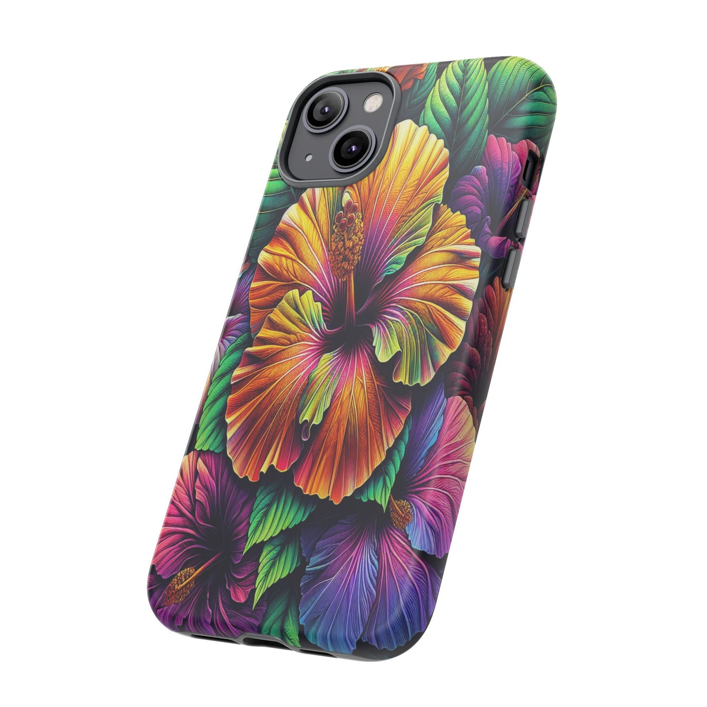 Custom ProtectiveColorful Hibiscus RadianceIphone Case Compatible With Iphone 16 15 14 - Phone Cover