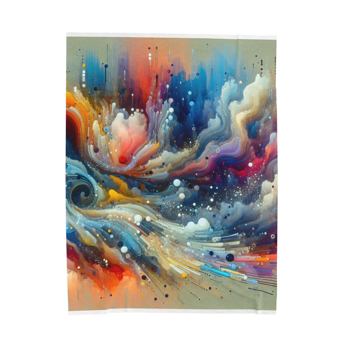 Whirl of Colors Unleashed - Plush Blanket
