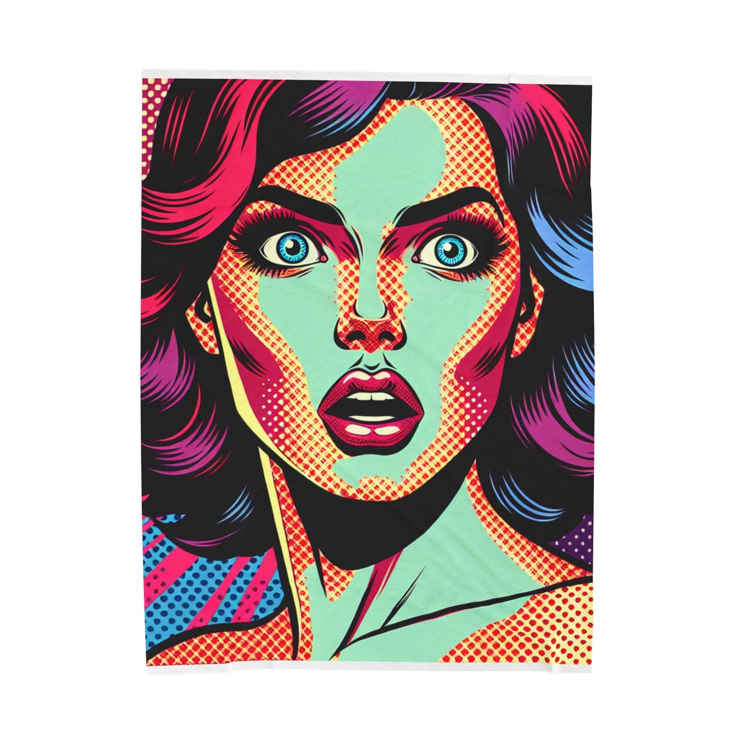 Retro Pop Expression - Plush Blanket