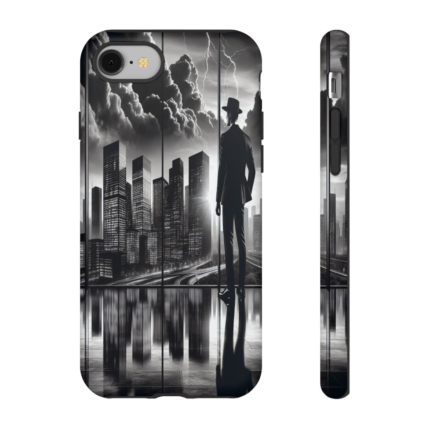 Protective Cityscape in Monochrome Moments Iphone Case Compatible With Iphone 16 15 14 - Phone Cover