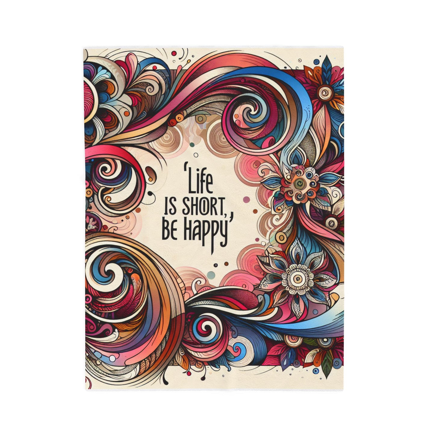 Life's Joyful Flourish - Plush Blanket