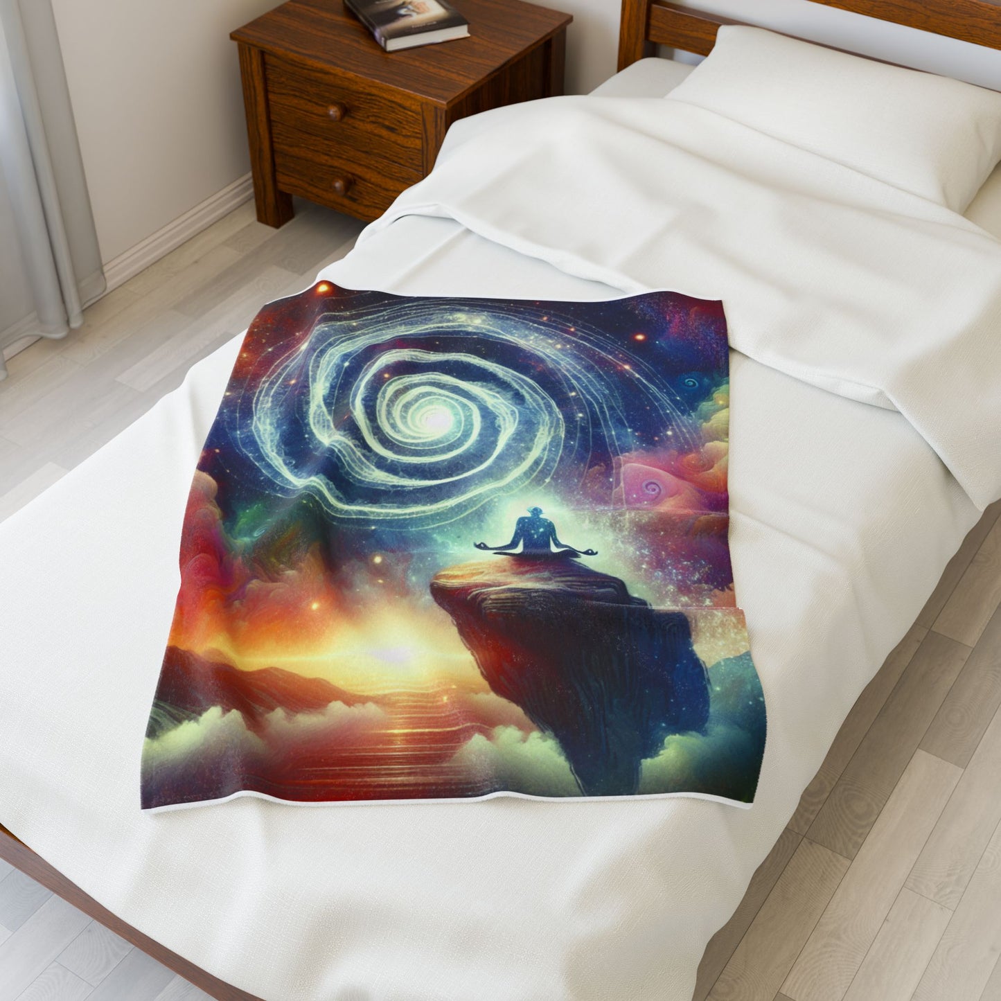 Meditative Spiral Realm - Plush Blanket