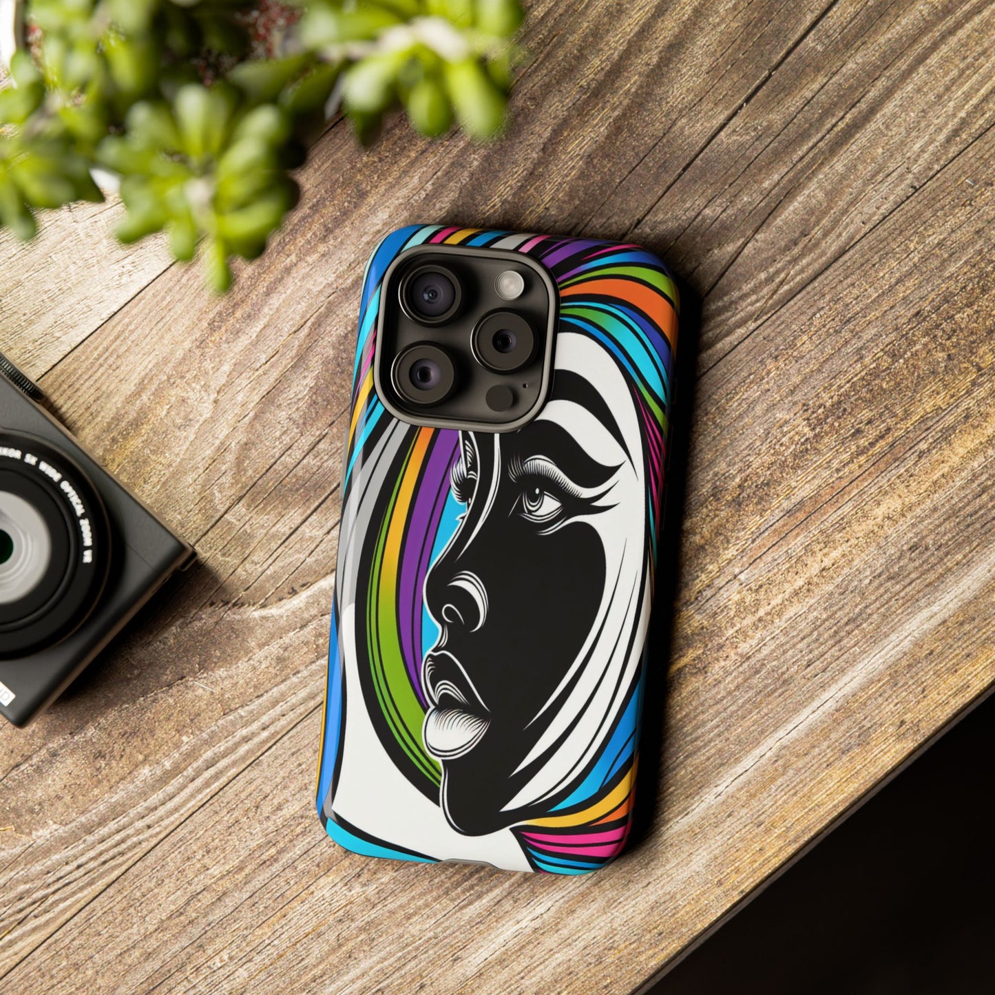 Colorful Portrait Fusion - Phone Case