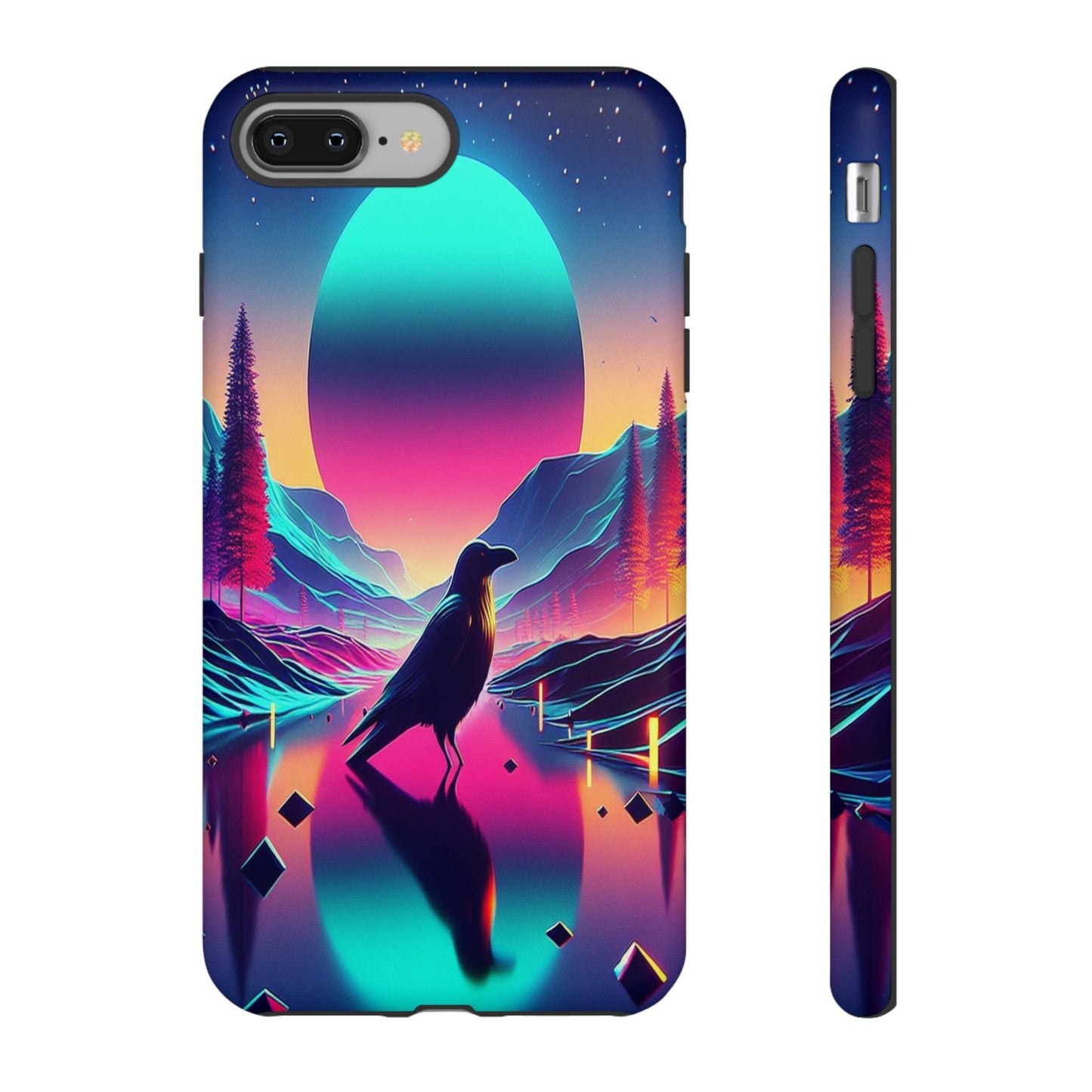 Celestial Horizon with Raven - Phone Case