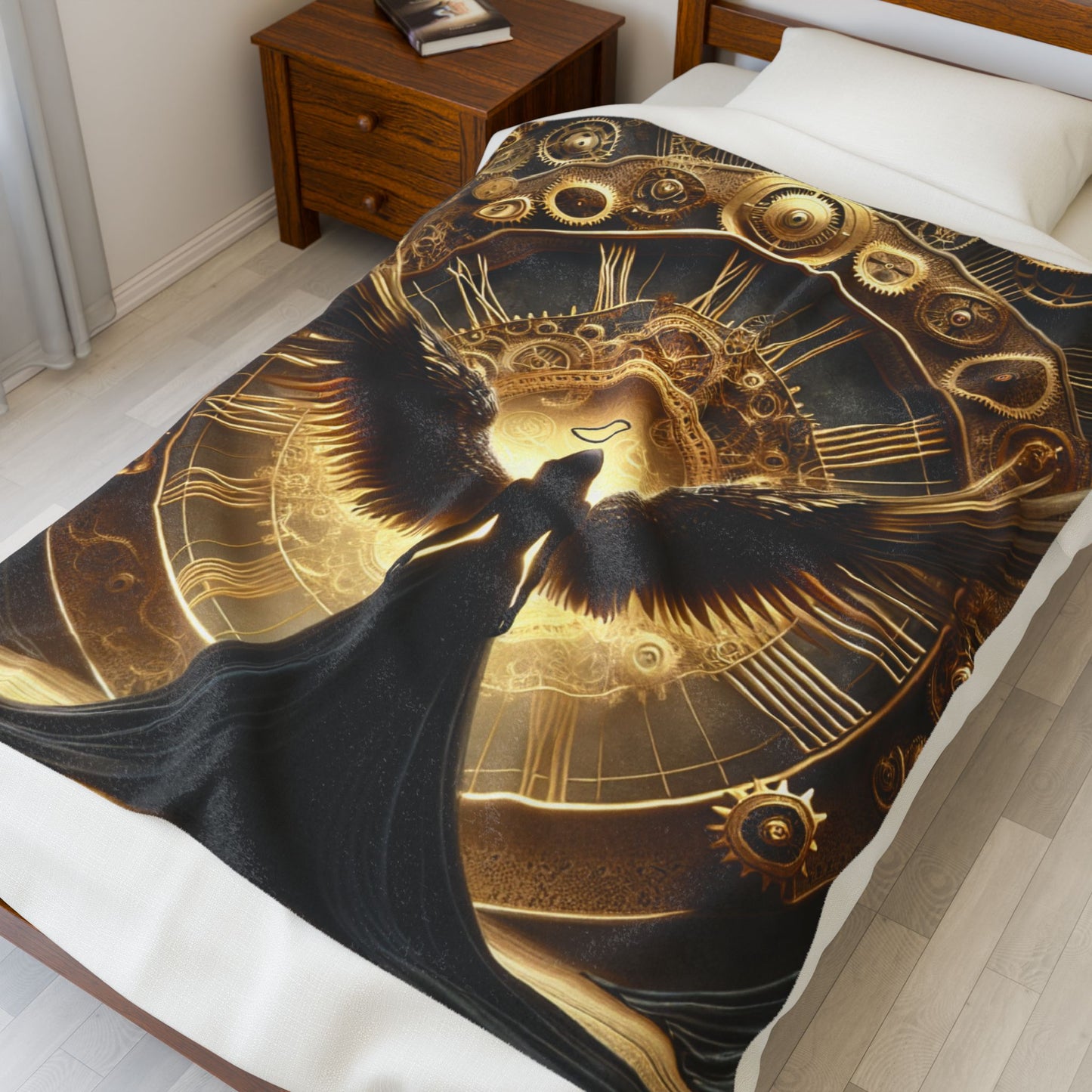 Guardian of the Timebound Wings - Plush Blanket