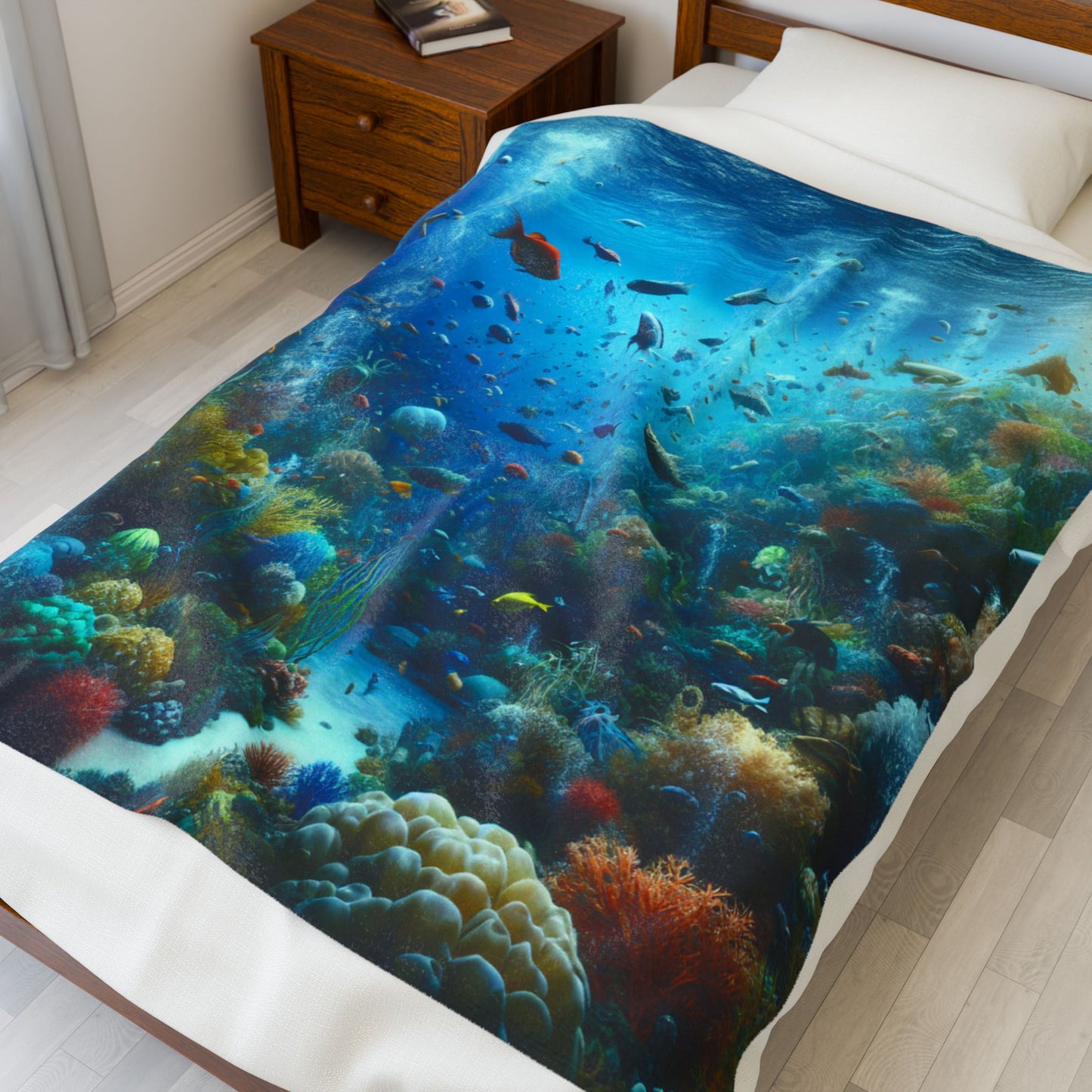 Undersea Marine Tapestry- Plush Blanket
