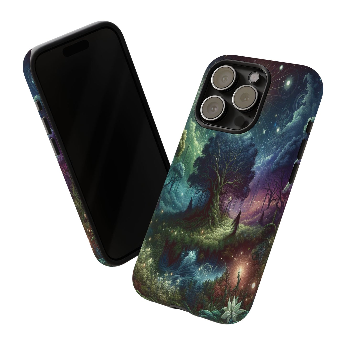Luminous Forest Nightscape - Phone Case