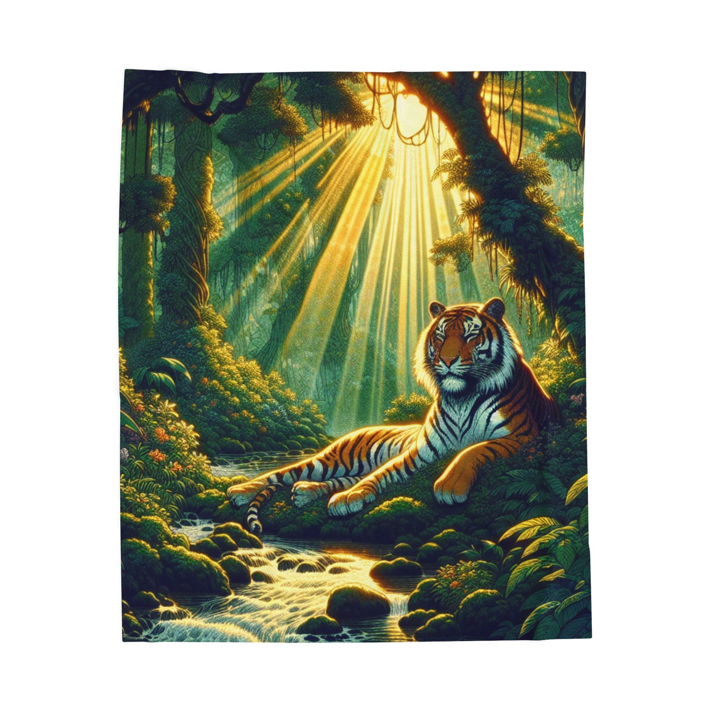 Majestic Jungle Reverie - Plush Blanket