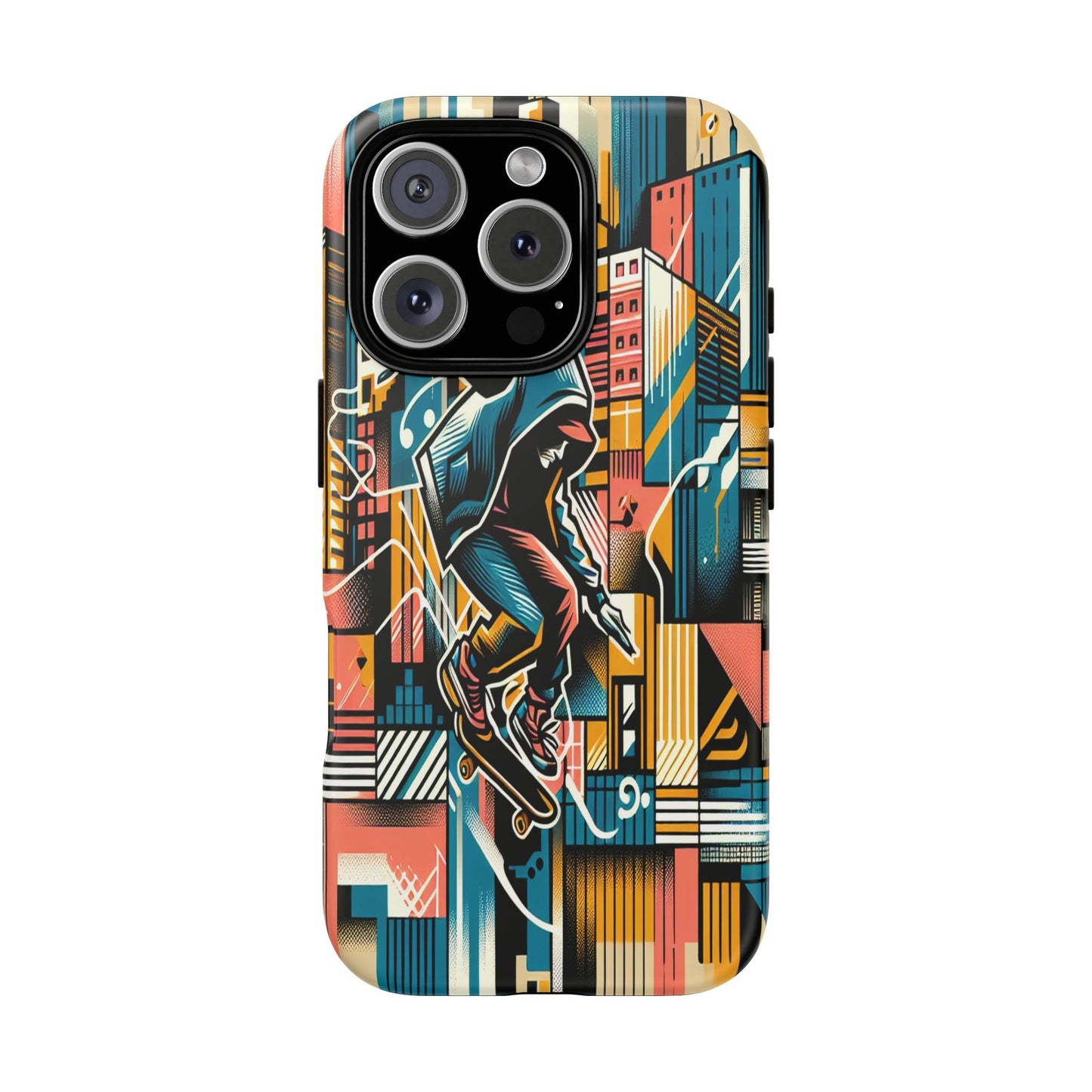 Skater in the Cityscape - Phone Case