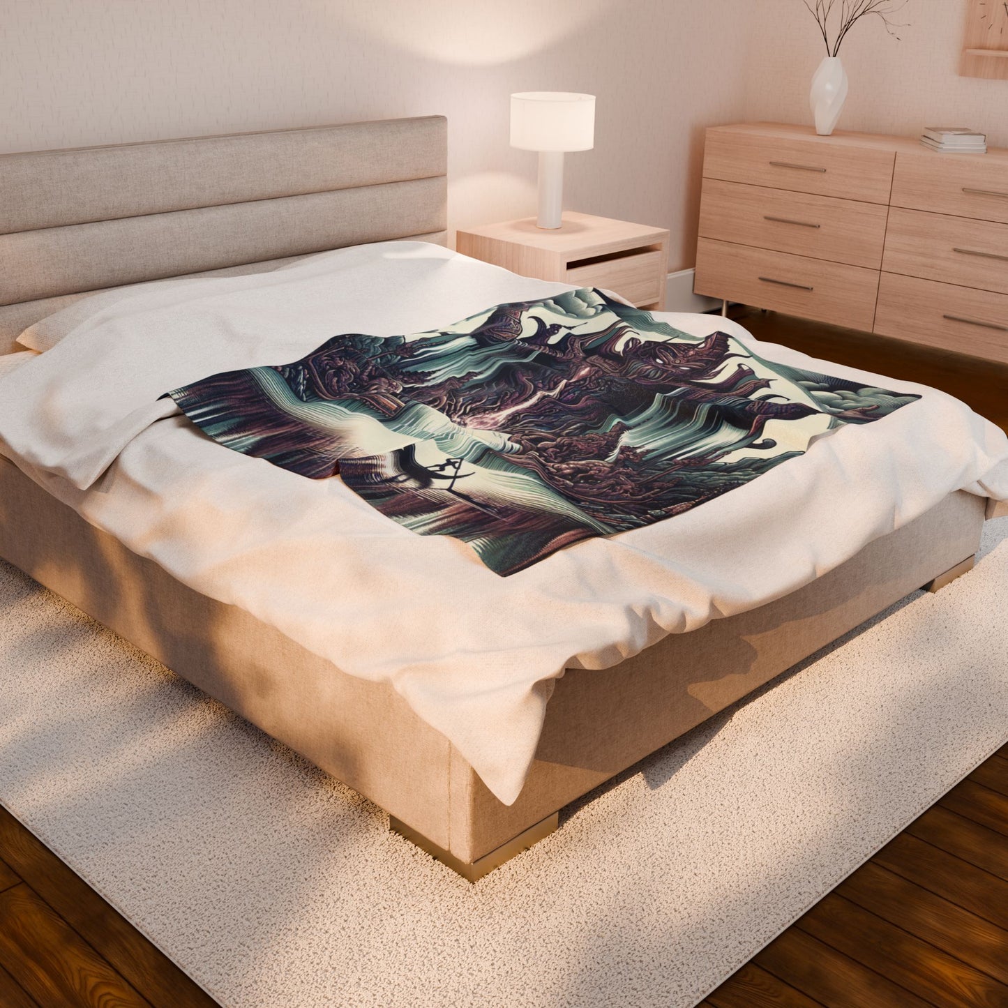 Mystic Guardian of the Waters - Plush Blanket