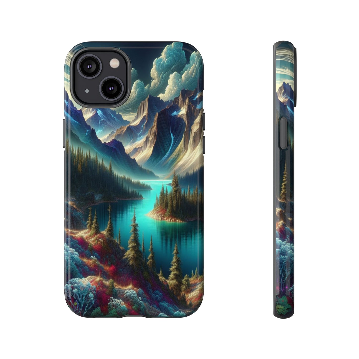 Custom ProtectiveMajestic Peaks and Tranquil WatersIphone Case Compatible With Iphone 16 15 14 - Phone Cover