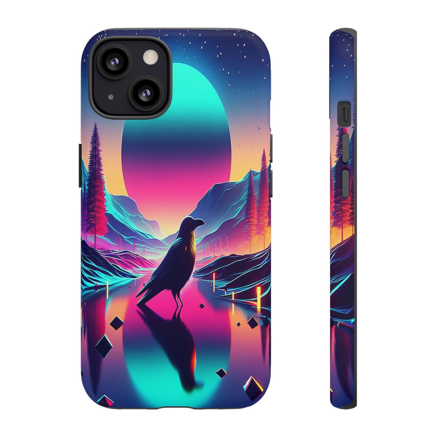 Celestial Horizon with Raven - Phone Case