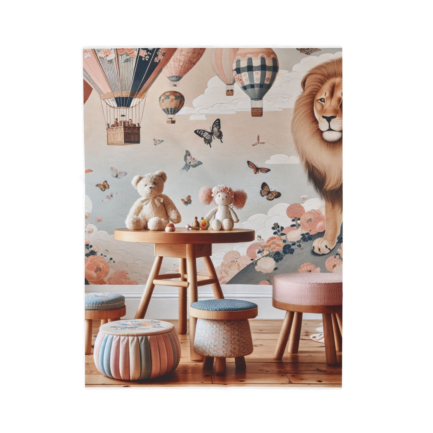 Playful Safari Adventure - Plush Blanket