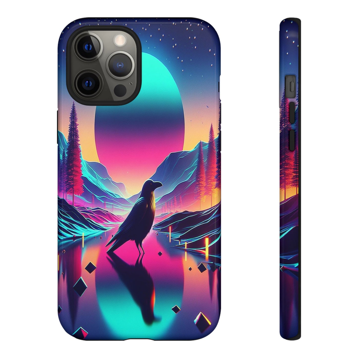 Celestial Horizon with Raven - Phone Case