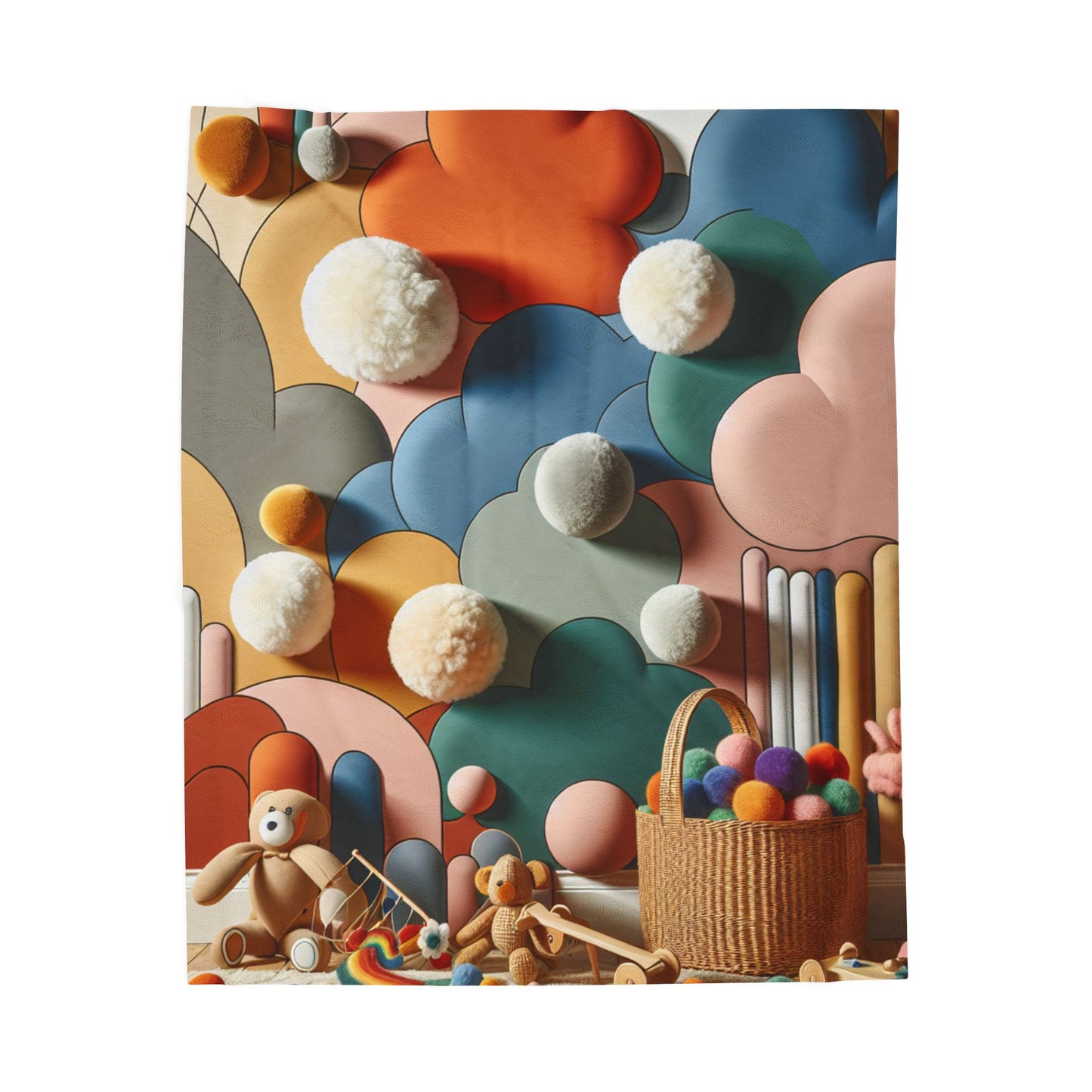 Playful Dreamworld Unveiled - Plush Blanket
