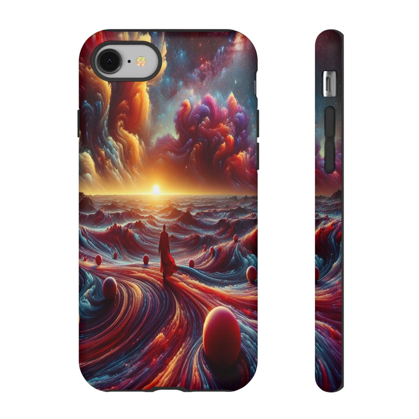Journey Through Celestial Waves - Phone Case