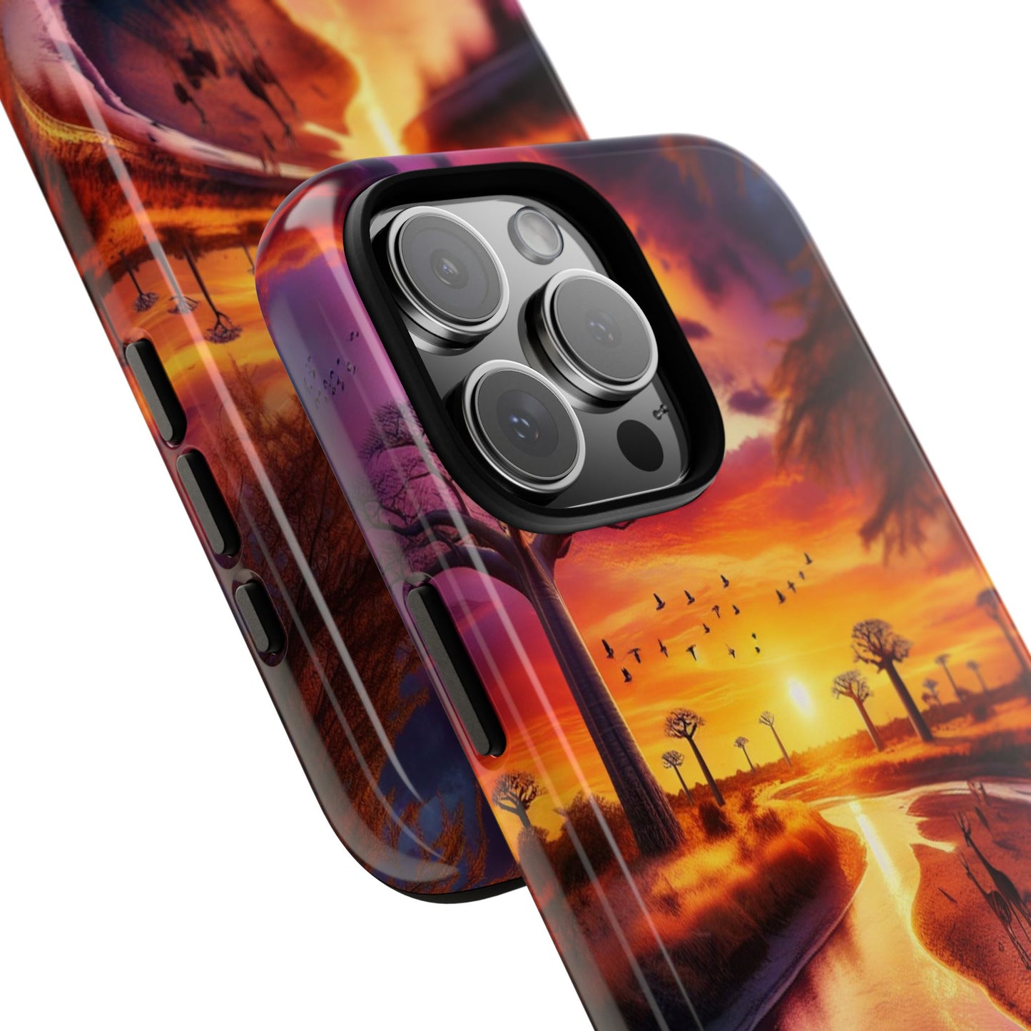 Journey Through Radiant Savannah - Phone Case