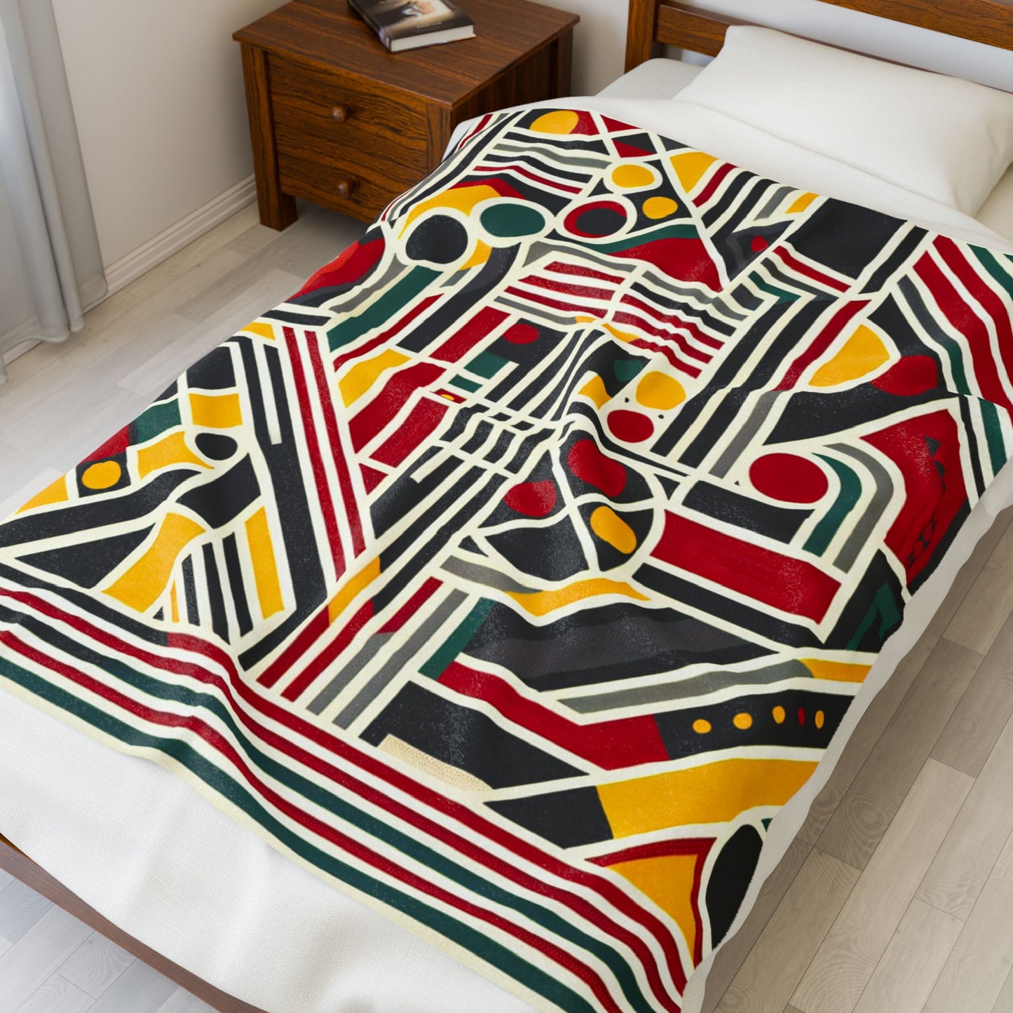 Rhythmic Geometry - Plush Blanket