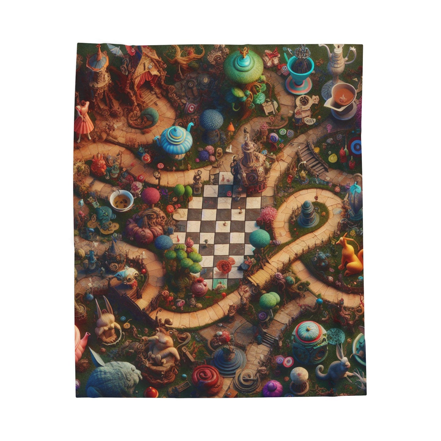 Whimsical Wonderland Tea Party- Plush Blanket