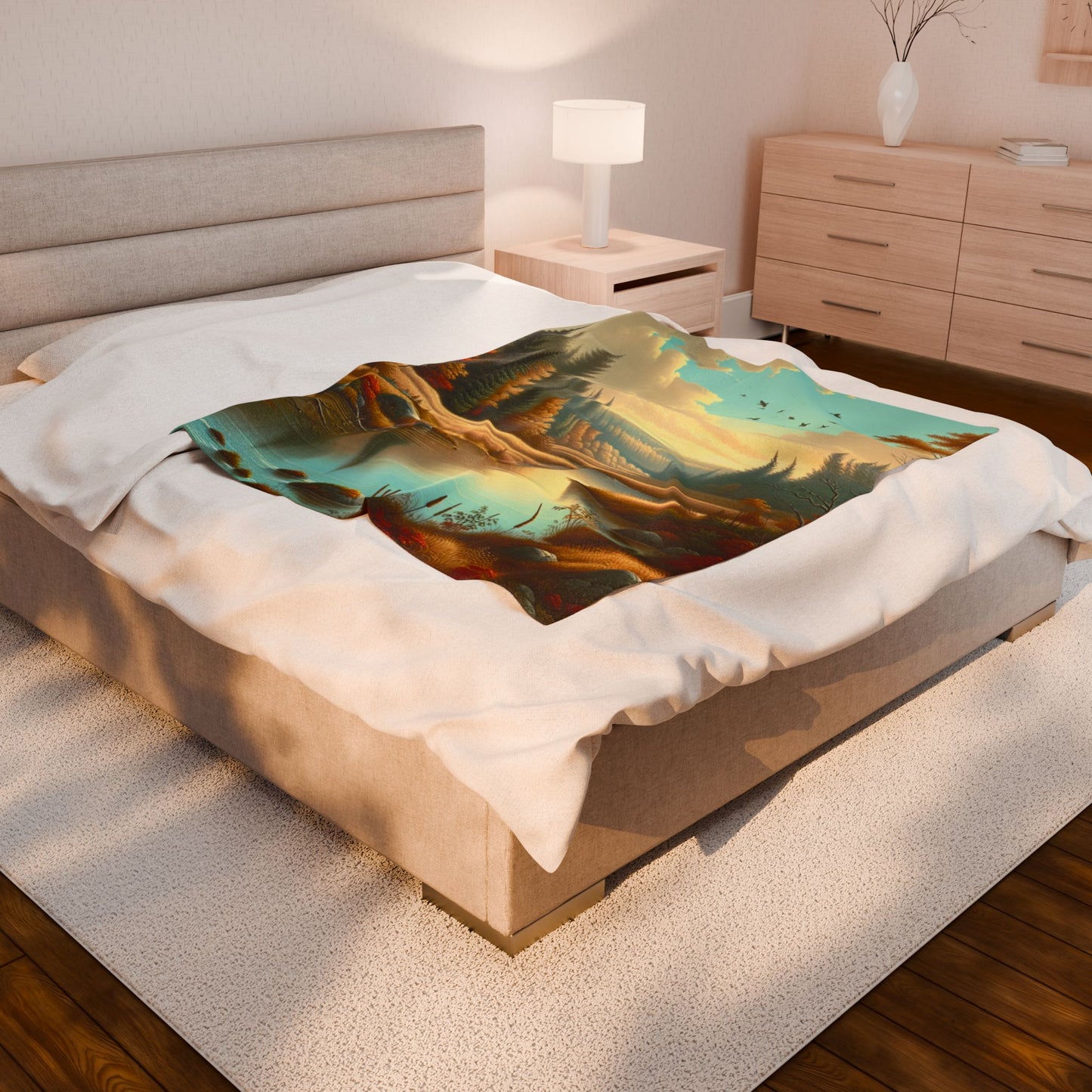 Rippling Serene Expanse- Plush Blanket