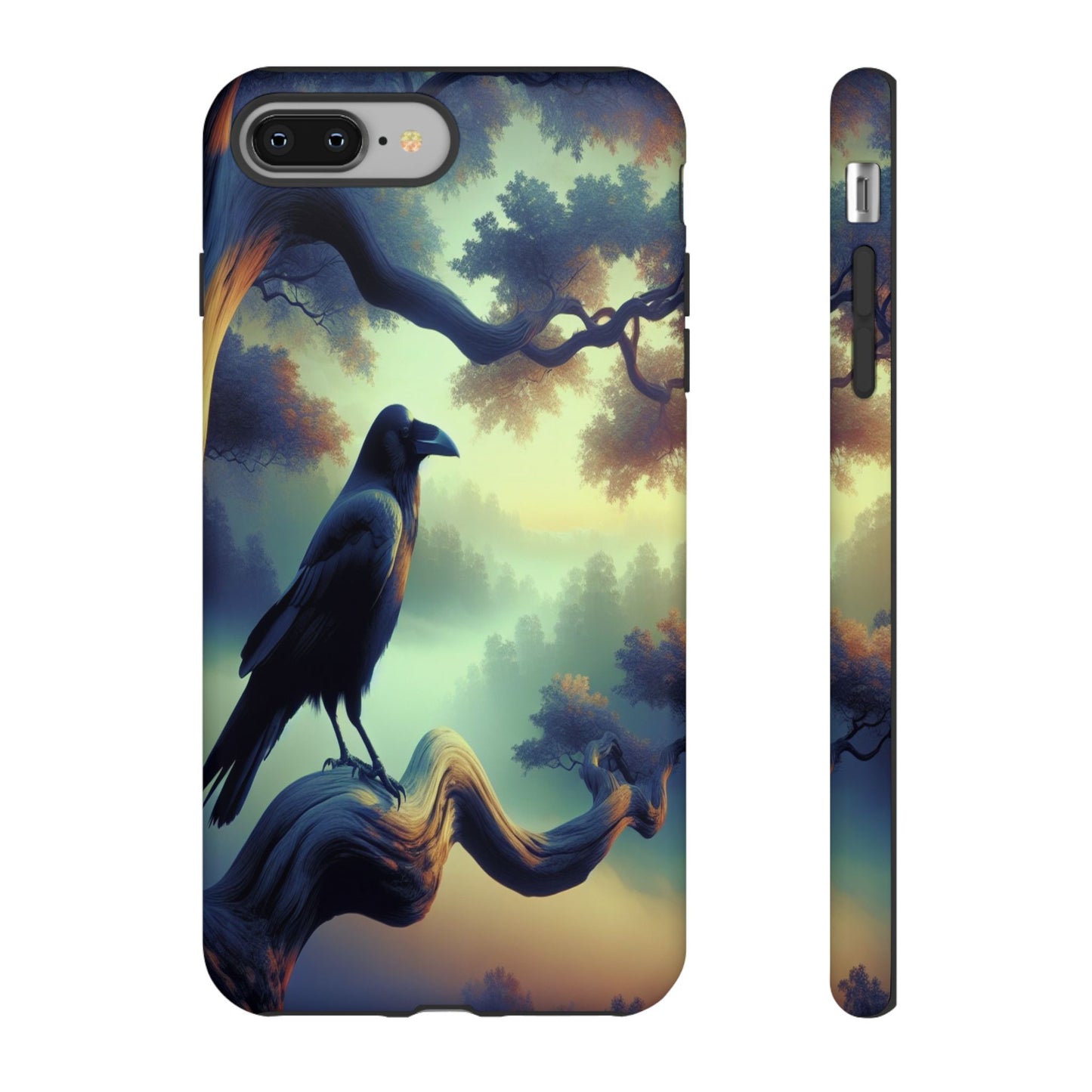 Raven in the Misty Forest - Phone Case