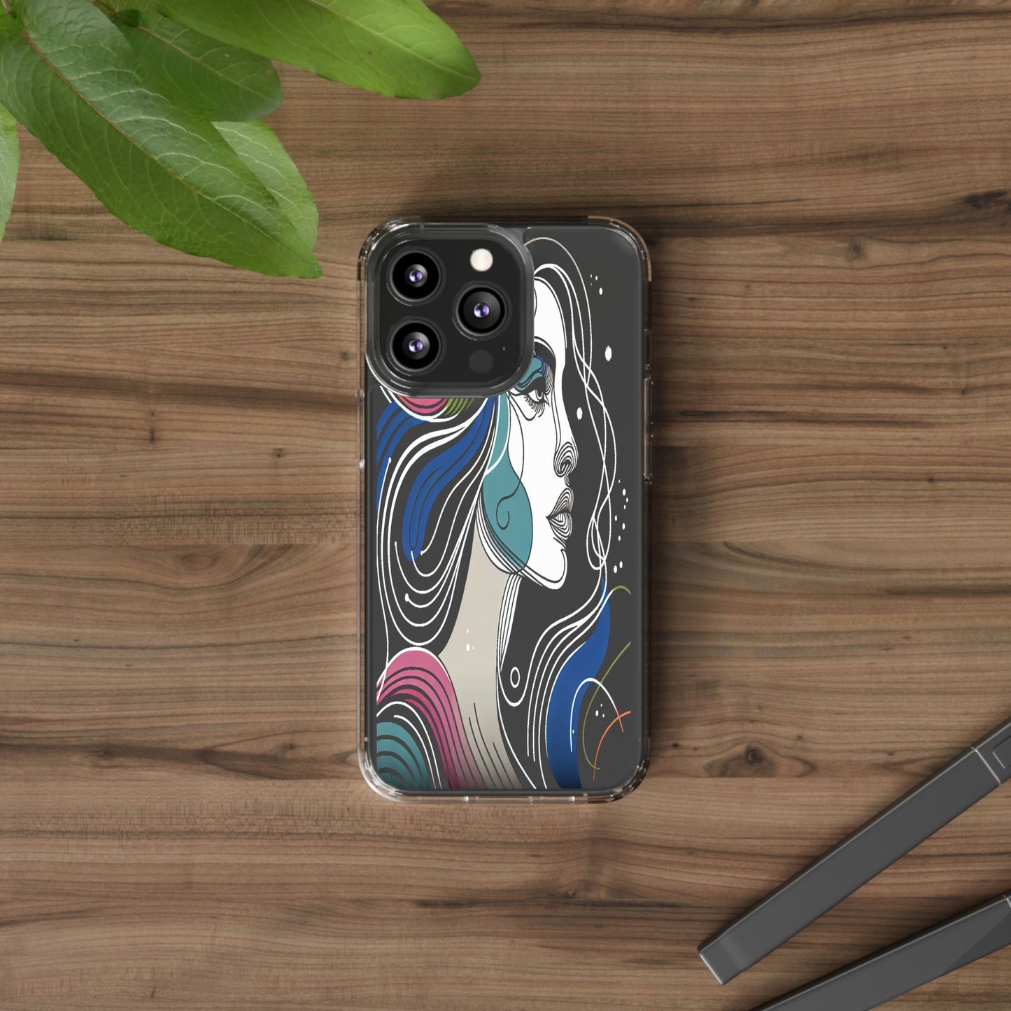 Transparent Portrait of Imagination Iphone Case Compatible With Iphone 16 15 14 - Clear Phone Cover