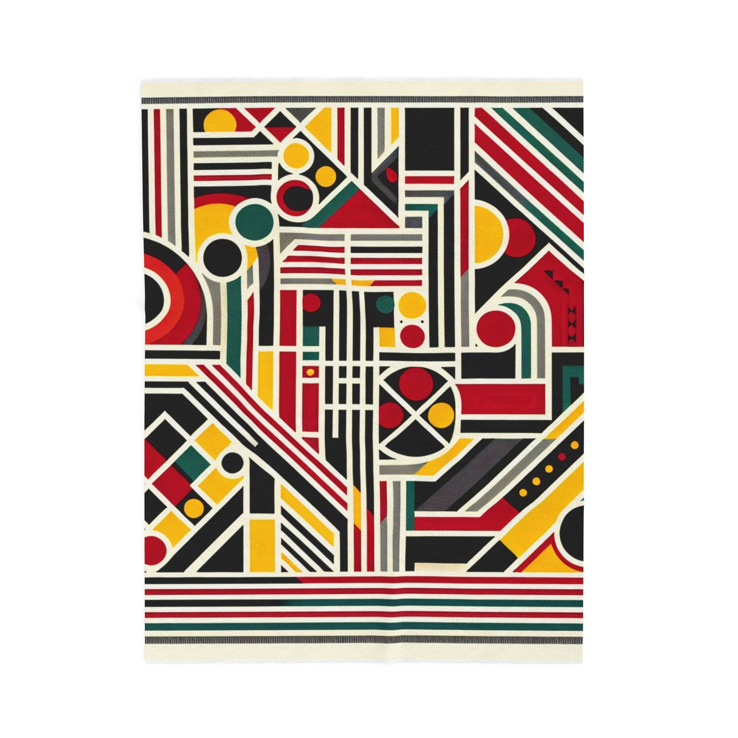 Rhythmic Geometry - Plush Blanket