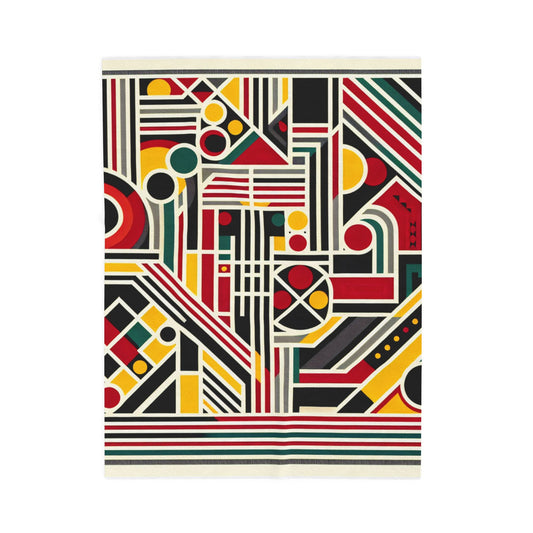 Rhythmic Geometry - Plush Blanket