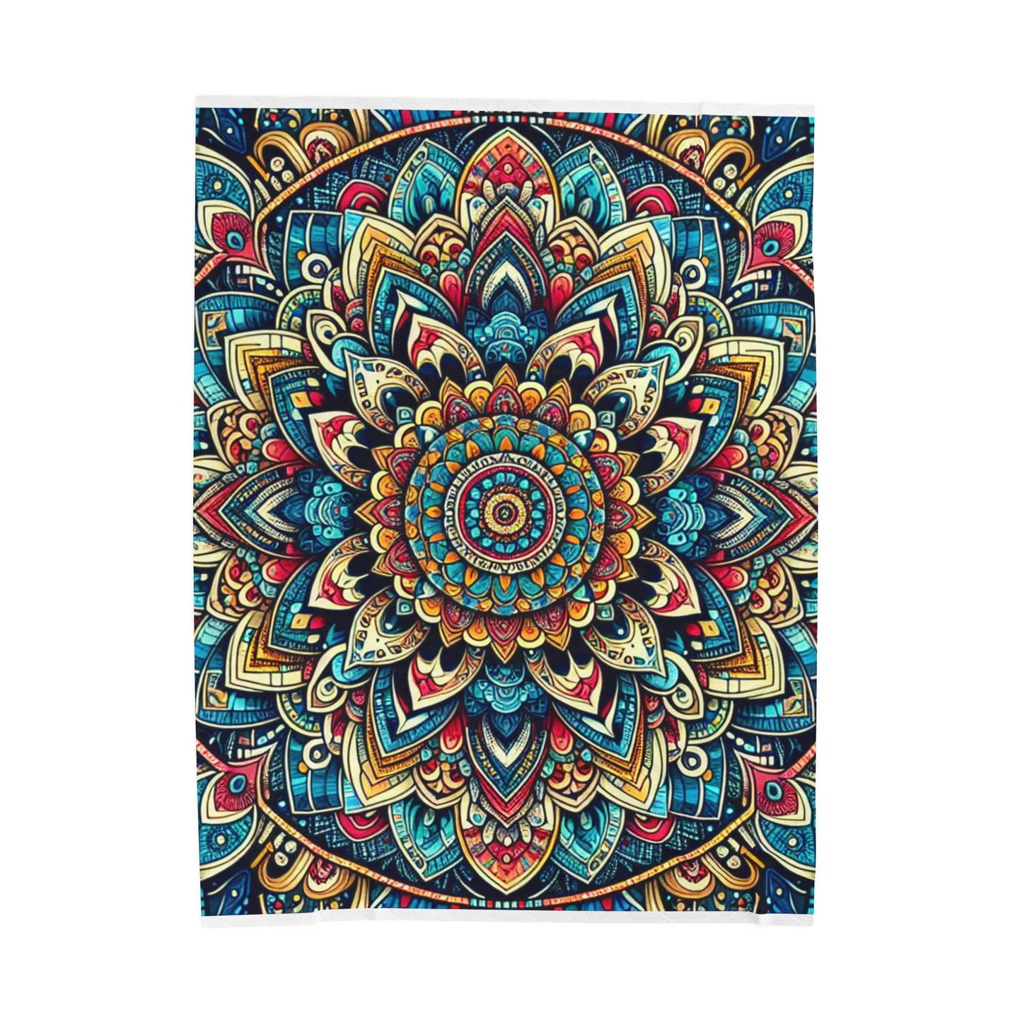 Mandala Kaleidoscope Design - Plush Blanket
