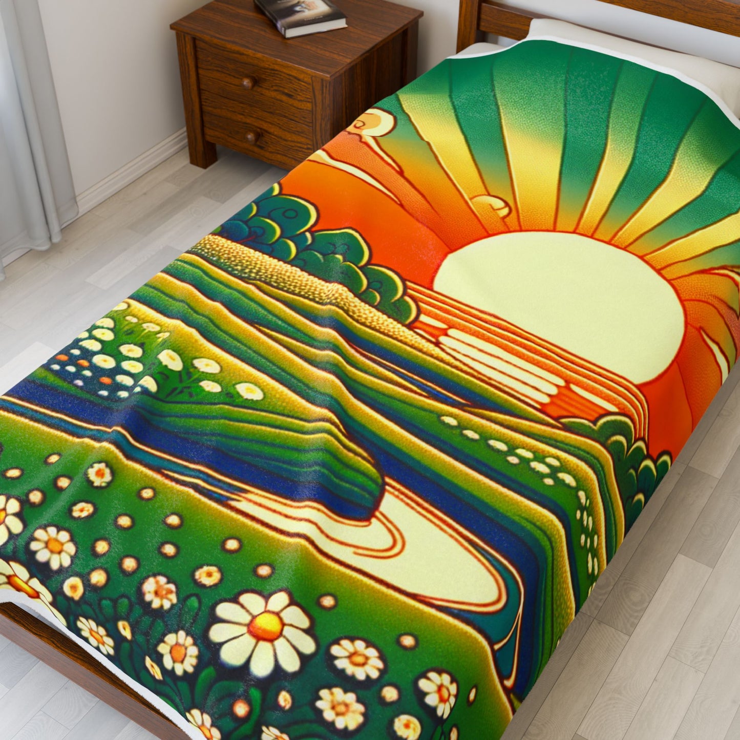 Radiant Fields at Dawn - Plush Blanket