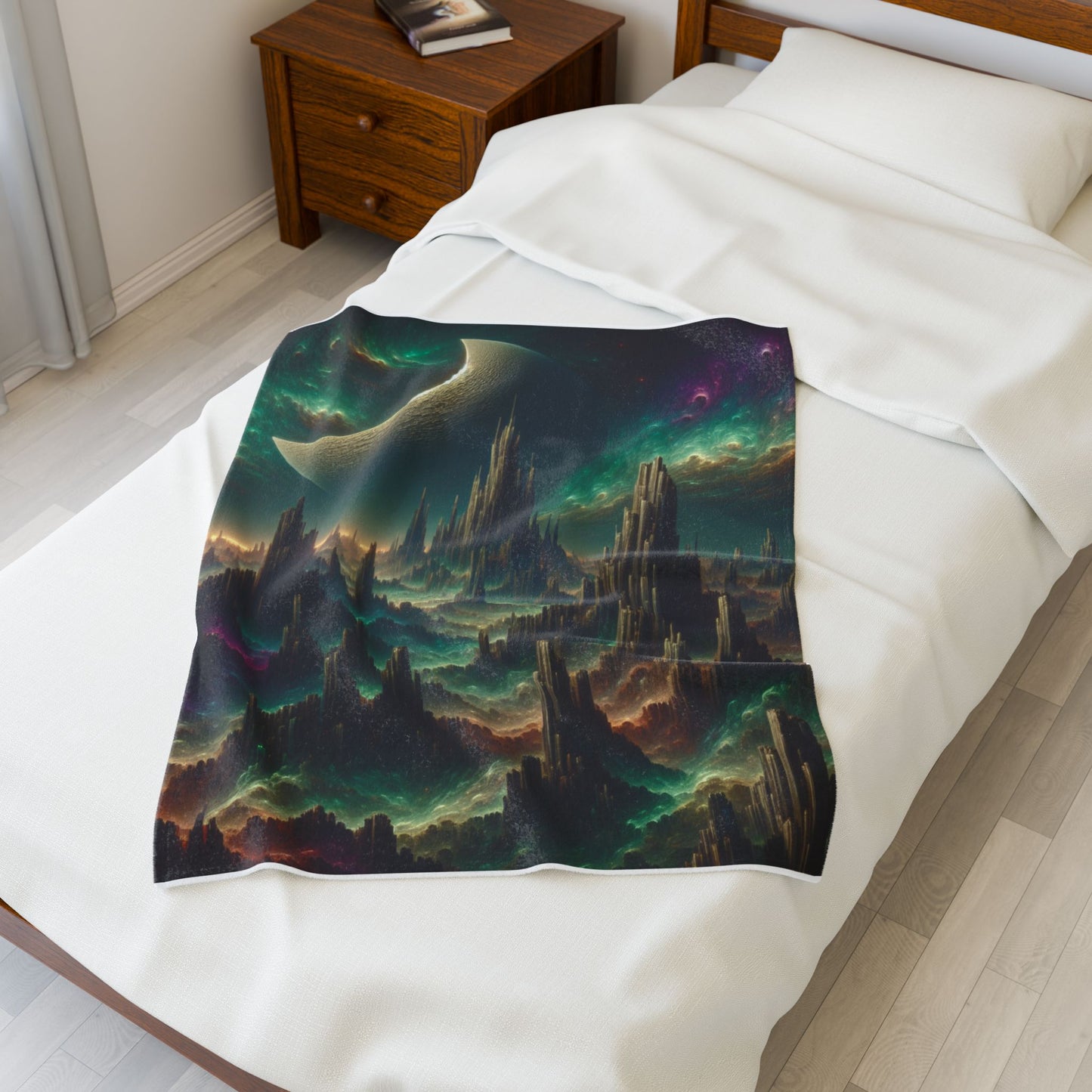 Celestial Peaks Fantasy - Plush Blanket