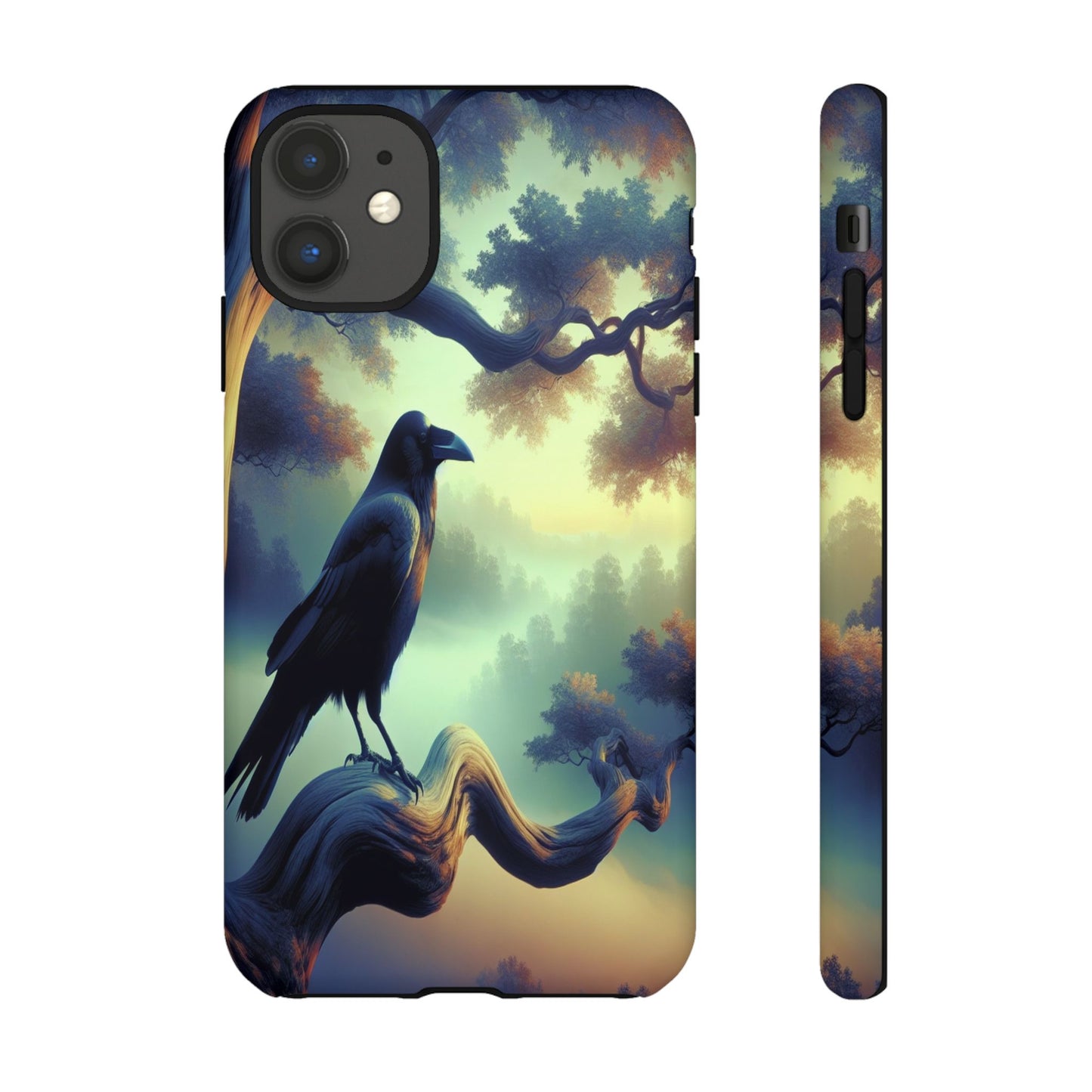 Raven in the Misty Forest - Phone Case