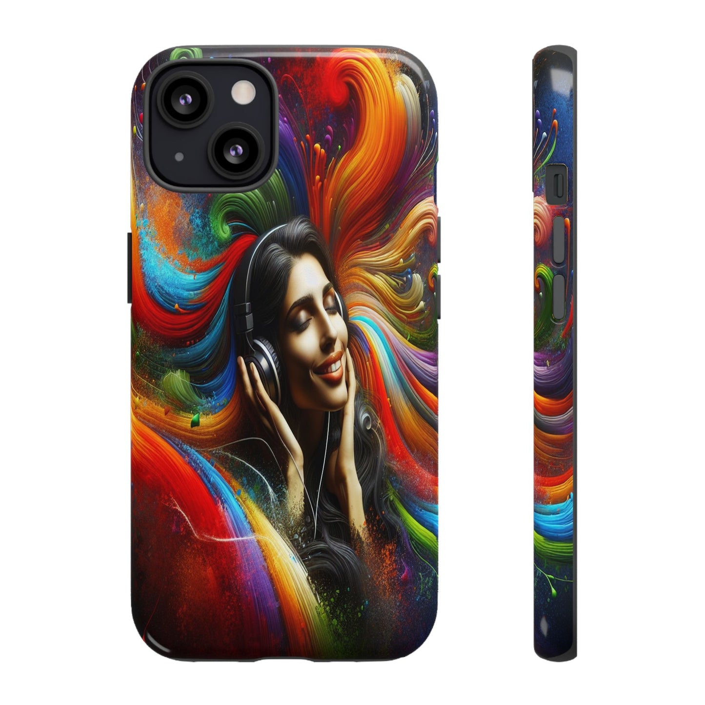 Protective Harmony in Color and Sound Iphone Case Compatible With Iphone 16 15 14 - Phone Cover