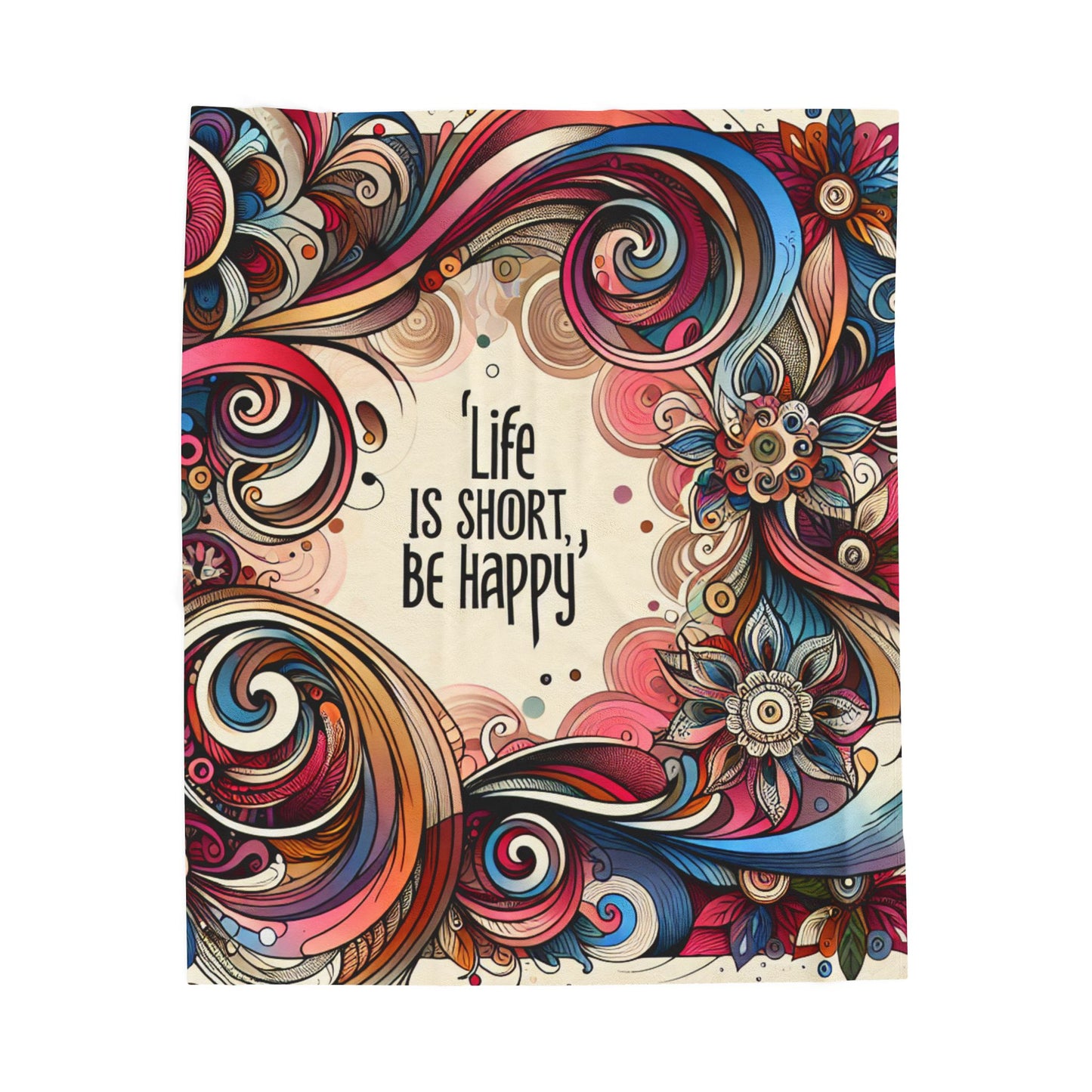 Life's Joyful Flourish - Plush Blanket
