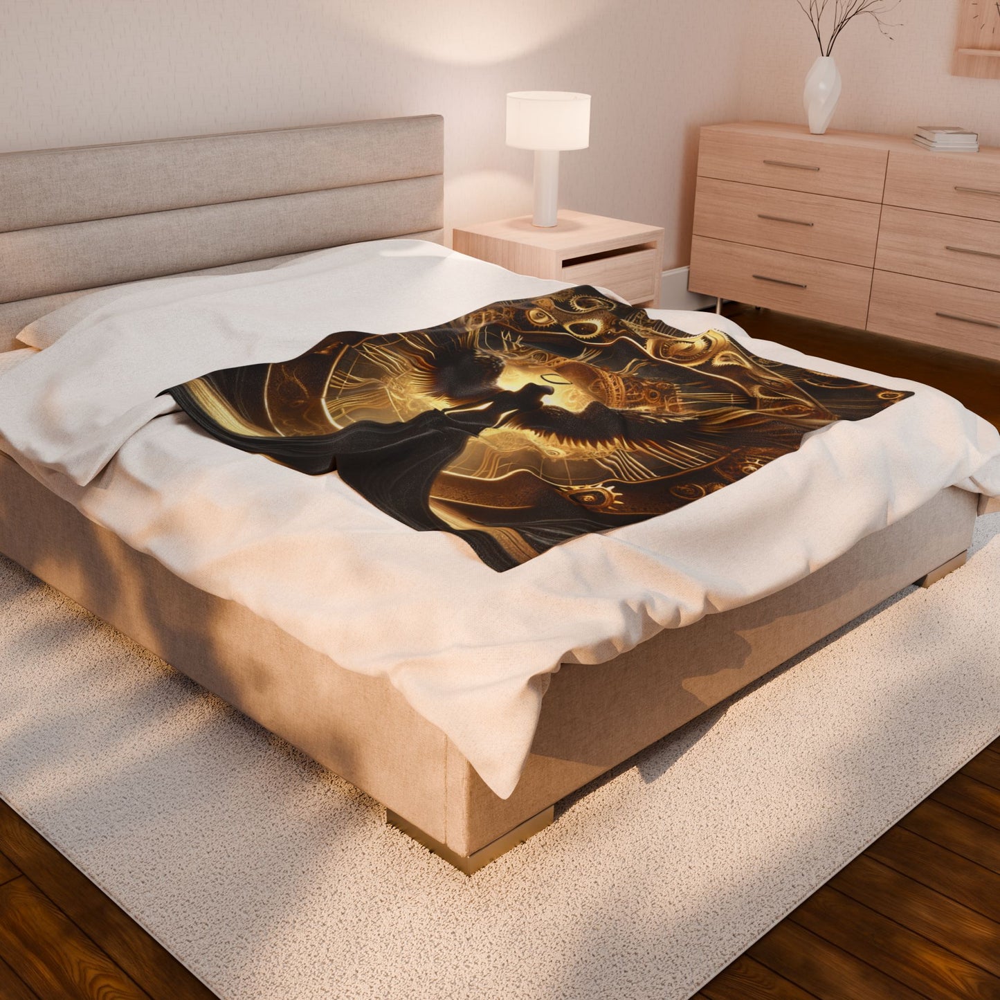Guardian of the Timebound Wings - Plush Blanket
