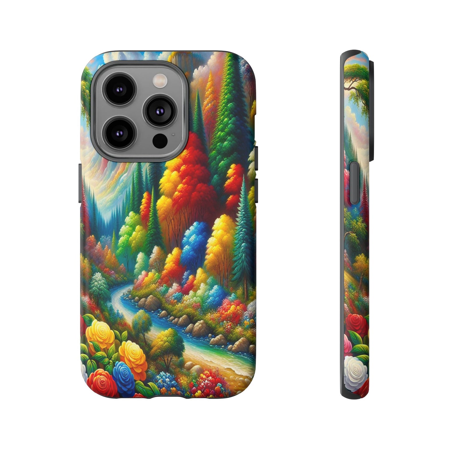 Custom ProtectiveColorful Nature ParadiseIphone Case Compatible With Iphone 16 15 14 - Phone Cover