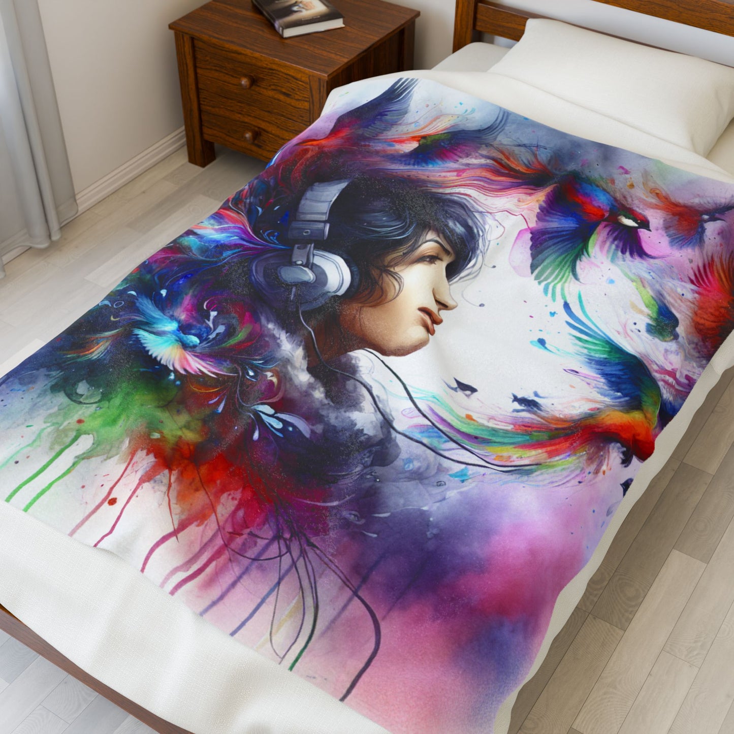 Harmony of Wings and Sound - Plush Blanket