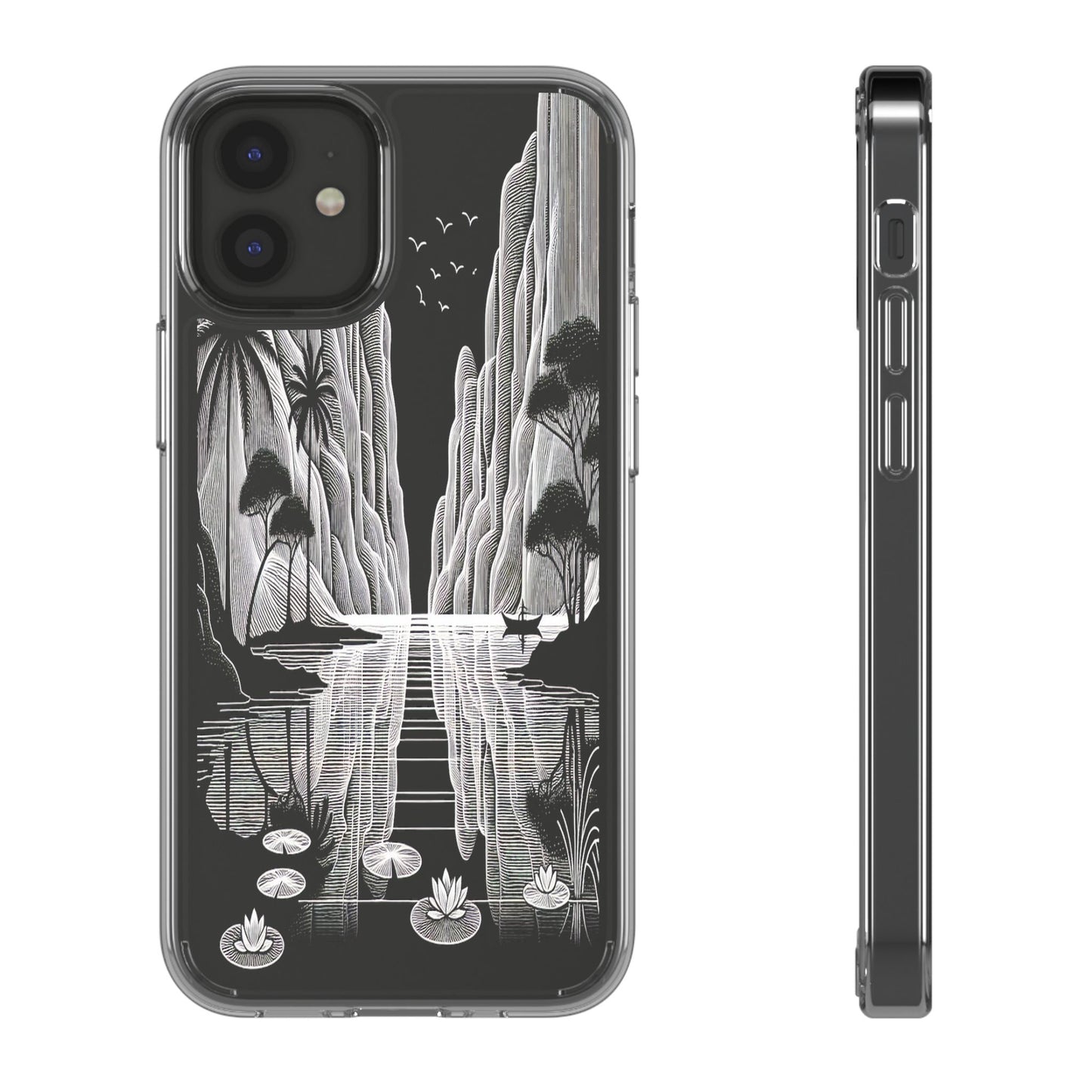 Transparent Journey Through the Cliffs Iphone Case Compatible With Iphone 16 15 14 - Clear Phone Cover