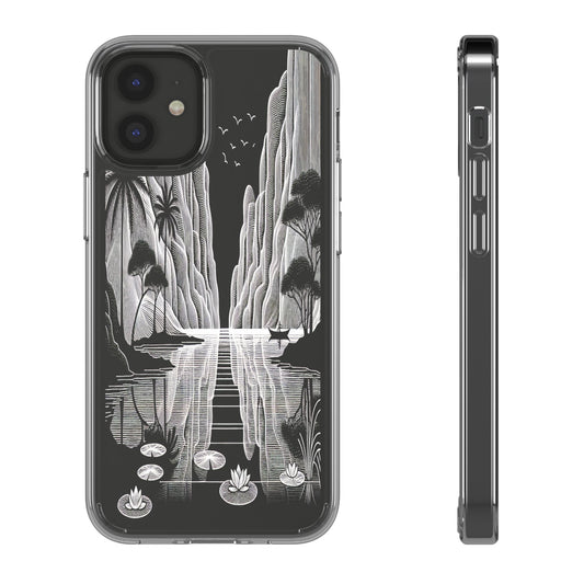 Transparent Journey Through the Cliffs Iphone Case Compatible With Iphone 16 15 14 - Clear Phone Cover