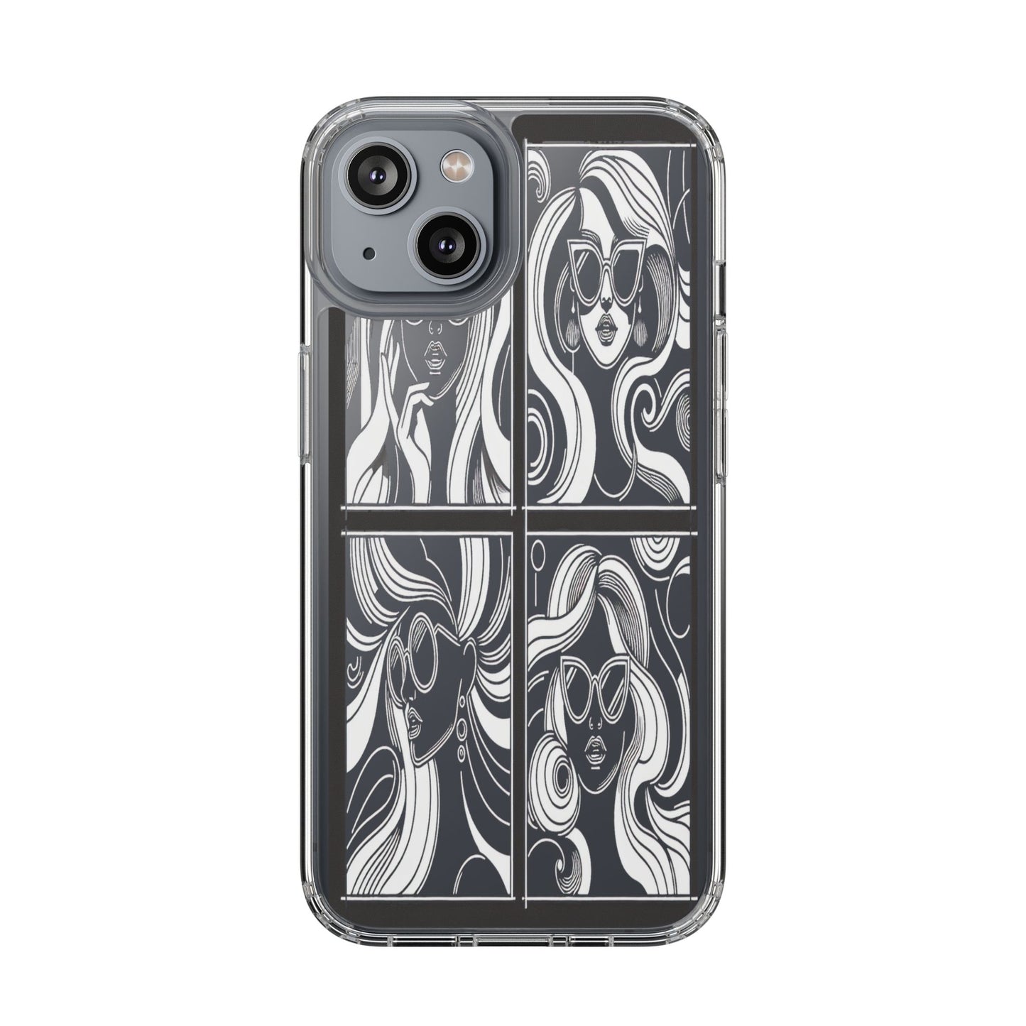 Transparent Chic Visionaries Iphone Case Compatible With Iphone 16 15 14 - Clear Phone Cover