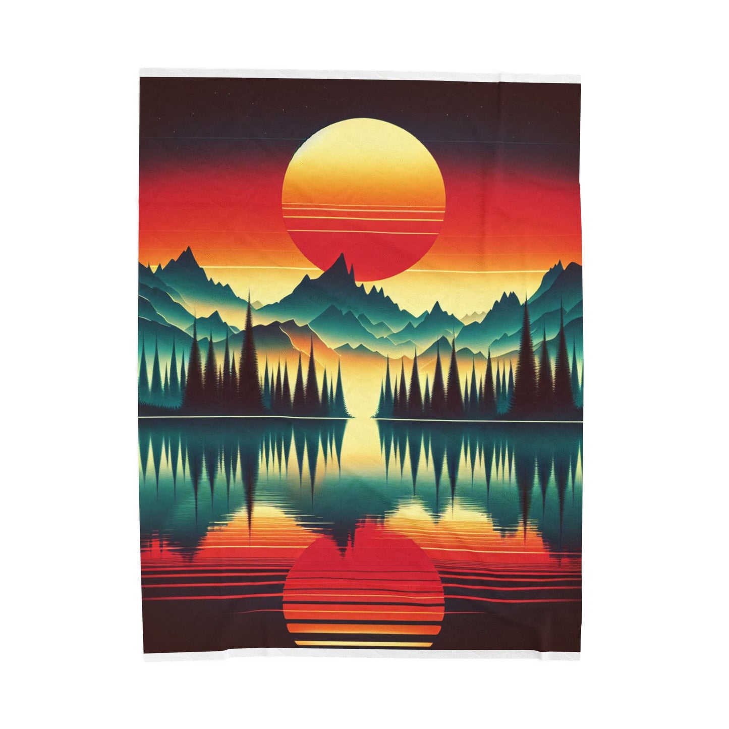 Alpine Glow Reflection- Plush Blanket