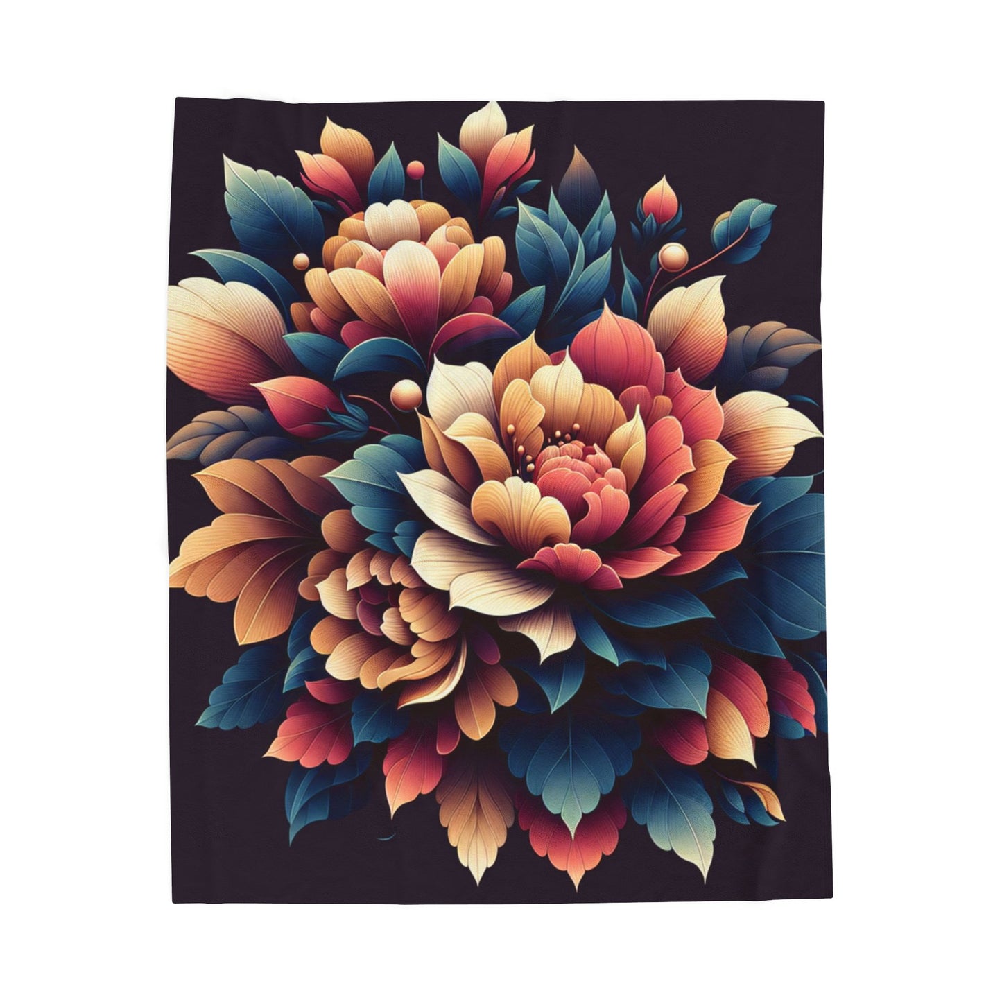 Nature's Flourish - Plush Blanket