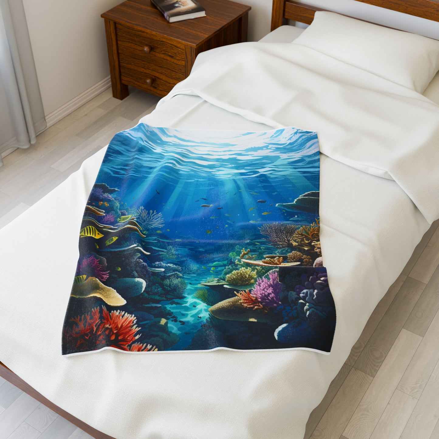 Underwater Haven of Tranquility- Plush Blanket