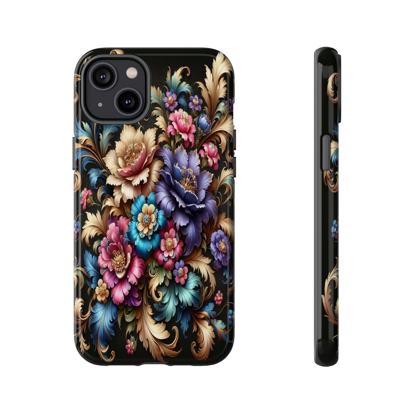 Custom ProtectiveFloral RadianceIphone Case Compatible With Iphone 16 15 14 - Phone Cover