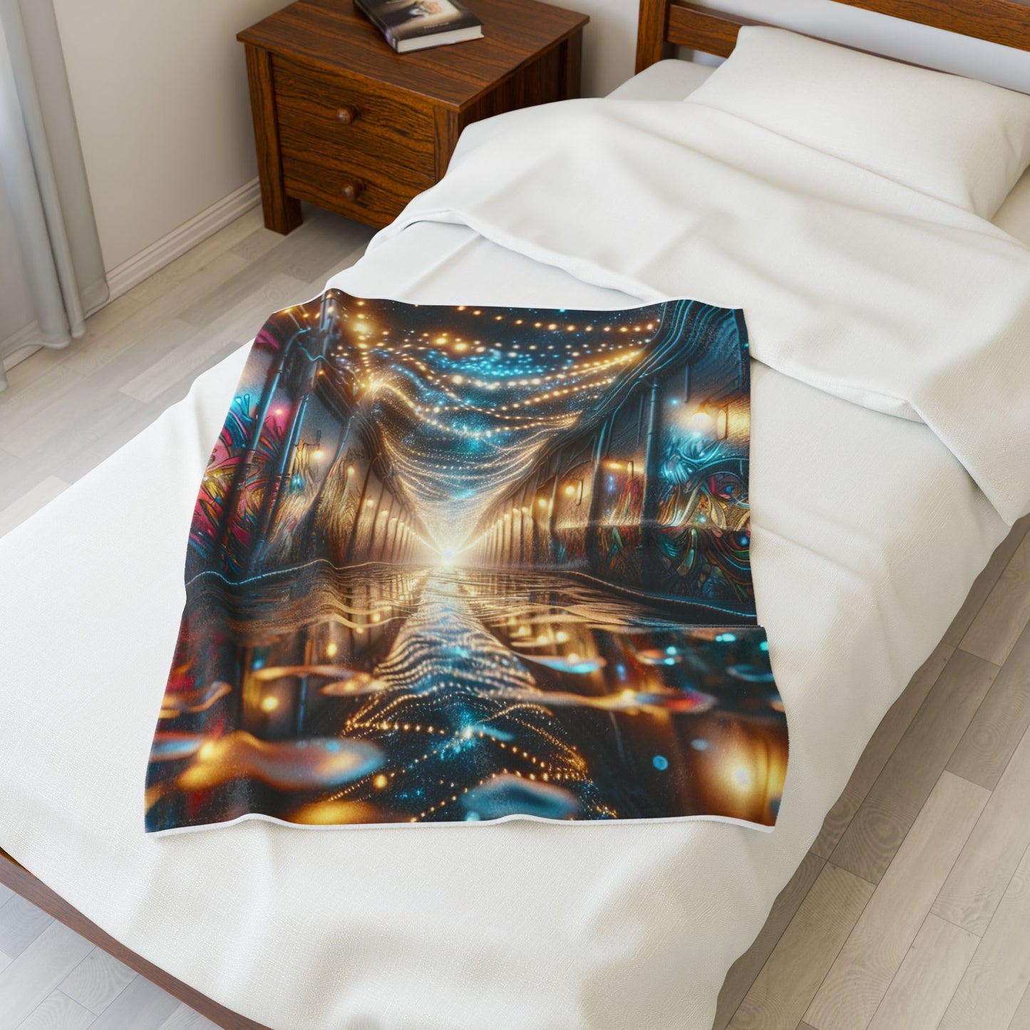 Lantern-Lit Passage - Plush Blanket
