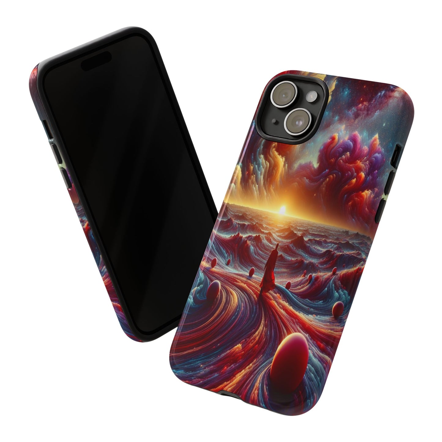 Journey Through Celestial Waves - Phone Case